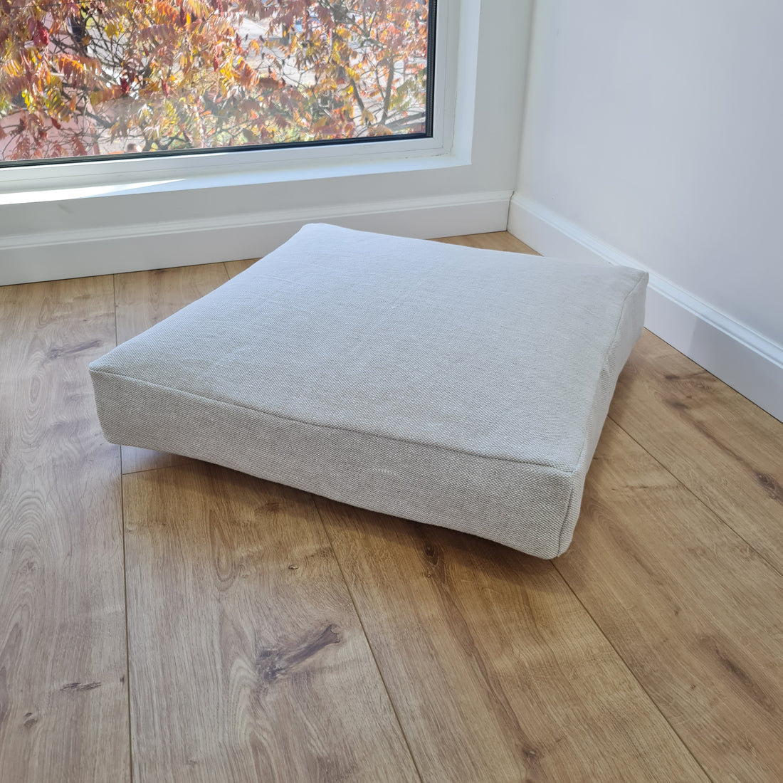 Hemp cushion with removable cover Hemp fiber filling in cotton fabric with linen cover Floor cushion custom made size