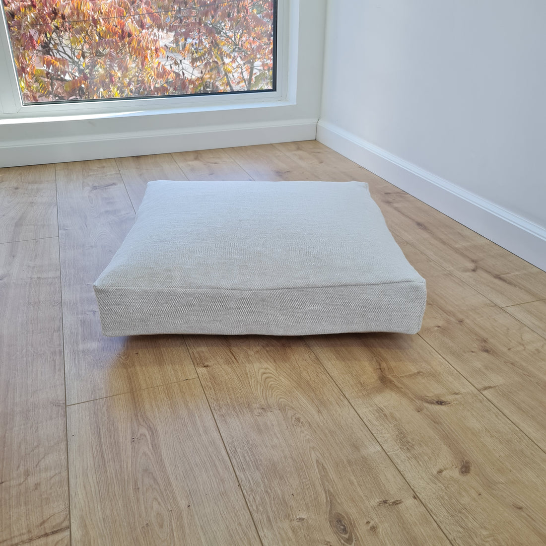 Hemp cushion with removable cover Hemp fiber filling in cotton fabric with linen cover Floor cushion custom made size