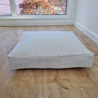 Hemp cushion with removable cover Hemp fiber filling in cotton fabric with linen cover Floor cushion custom made size