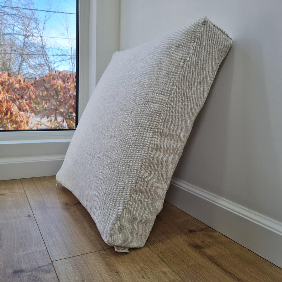 Hemp cushion with removable cover Hemp fiber filling in cotton fabric with linen cover Floor cushion custom made size