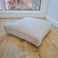 Hemp cushion with removable cover Hemp fiber filling in cotton fabric with linen cover Floor cushion custom made size