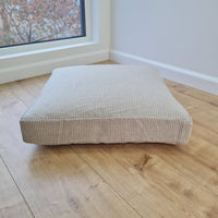Hemp cushion with removable cover Hemp fiber filling in cotton fabric with linen cover Floor cushion custom made size