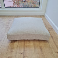 Hemp cushion with removable cover Hemp fiber filling in cotton fabric with linen cover Floor cushion custom made size