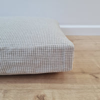 Hemp cushion with removable cover Hemp fiber filling in cotton fabric with linen cover Floor cushion custom made size