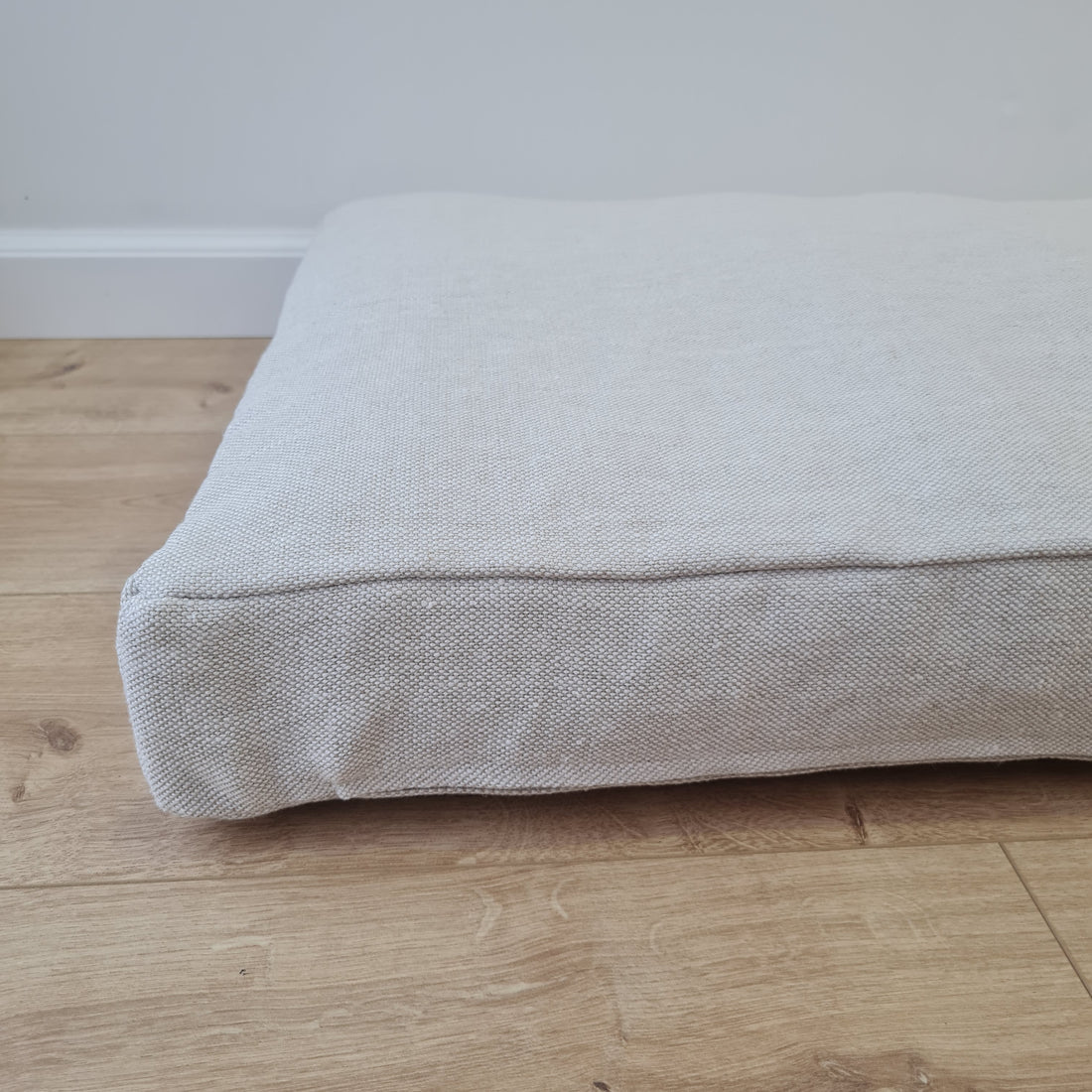 21.5" x 41" (54 x 105 cm) Hemp cushion with removable cover Hemp fiber filling in linen fabric with linen cover