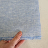 39" x 47" (100 x 120 cm) Natural Organic blanket filled unique natural organic HEMP FIBER filler in linen fabric color blue - "Flying Mood"