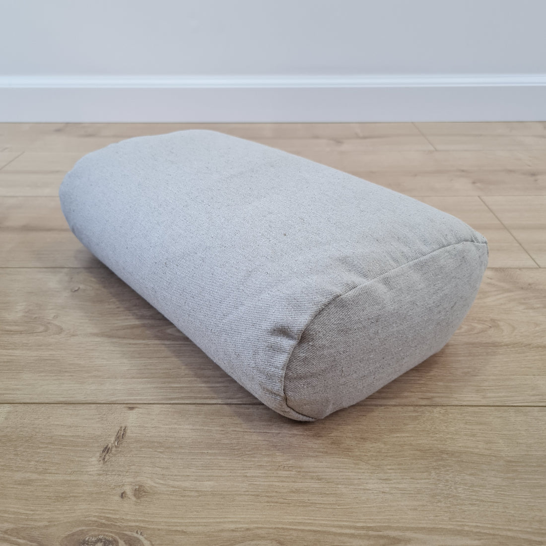 Bolster with Buckwheat hulls Linen fabric yoga pillow Meditation pillow knee pillow