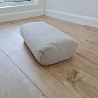 Bolster with Buckwheat hulls Linen fabric yoga pillow Meditation pillow knee pillow