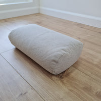 Bolster with Buckwheat hulls Linen fabric yoga pillow Meditation pillow knee pillow