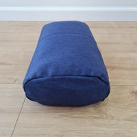 Bolster with Buckwheat hulls Linen fabric yoga pillow Meditation pillow knee pillow