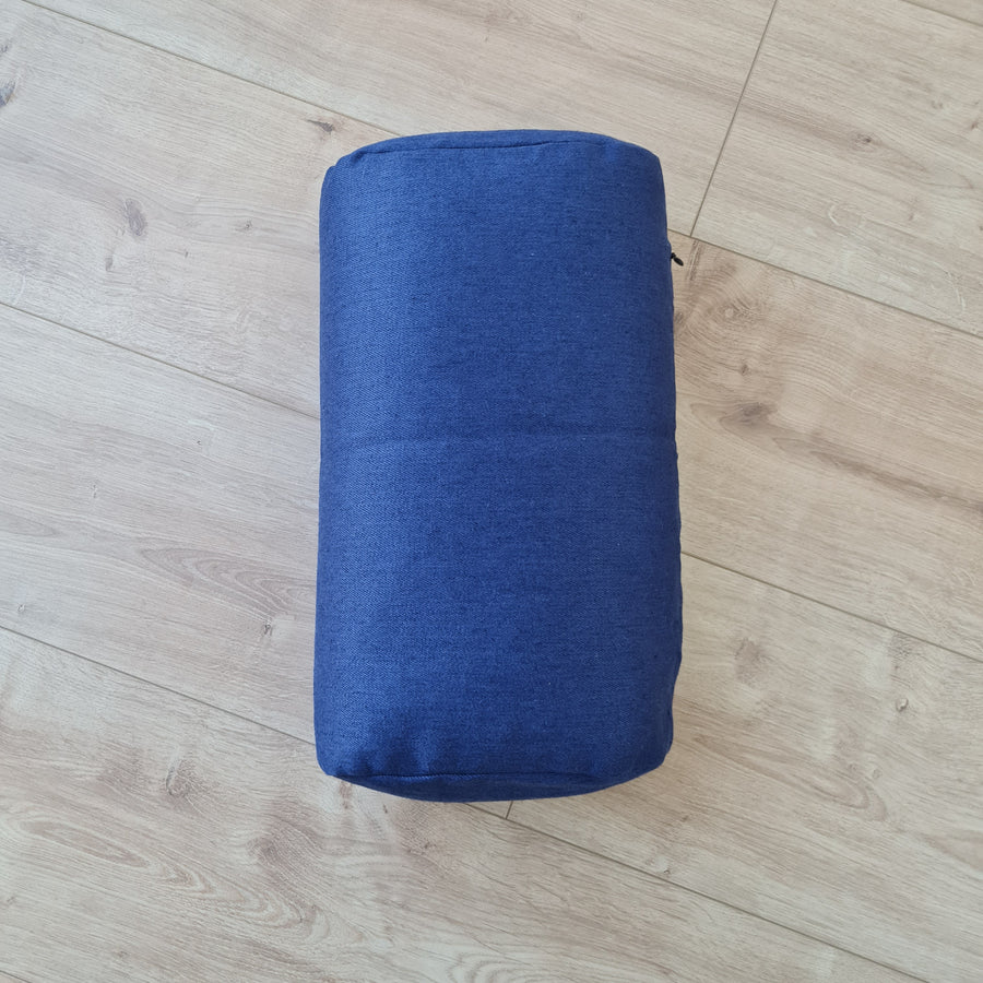 Bolster with Buckwheat hulls Linen fabric yoga pillow Meditation pillow knee pillow