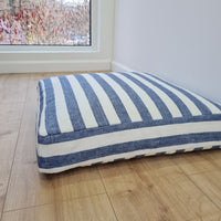 Hemp cushion with removable cover Hemp fiber filling in cotton fabric with linen cover Floor cushion custom made size