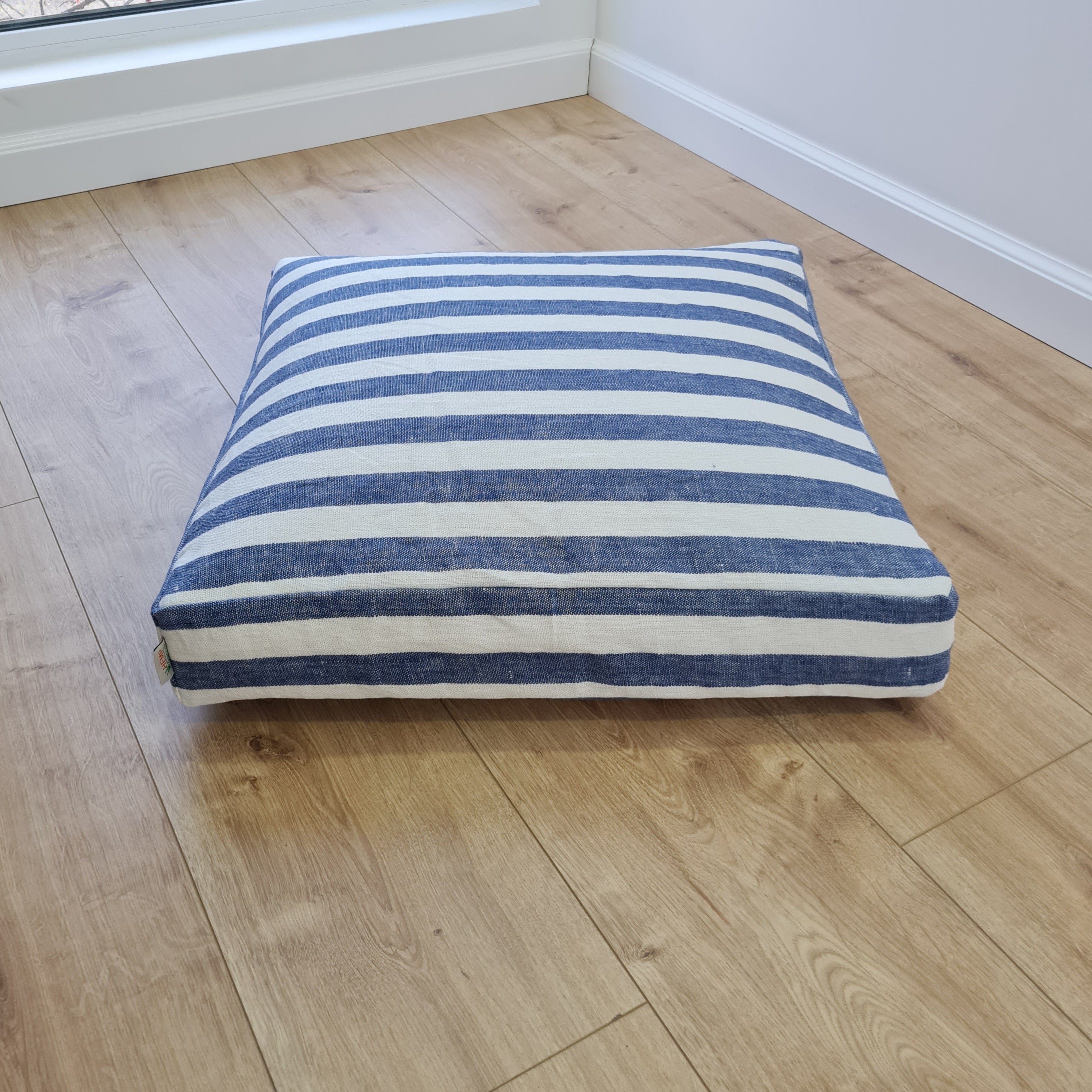 Hemp cushion with removable cover Hemp fiber filling in cotton fabric with linen cover Floor cushion custom made size