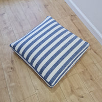 Hemp cushion with removable cover Hemp fiber filling in cotton fabric with linen cover Floor cushion custom made size