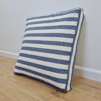 Hemp cushion with removable cover Hemp fiber filling in cotton fabric with linen cover Floor cushion custom made size