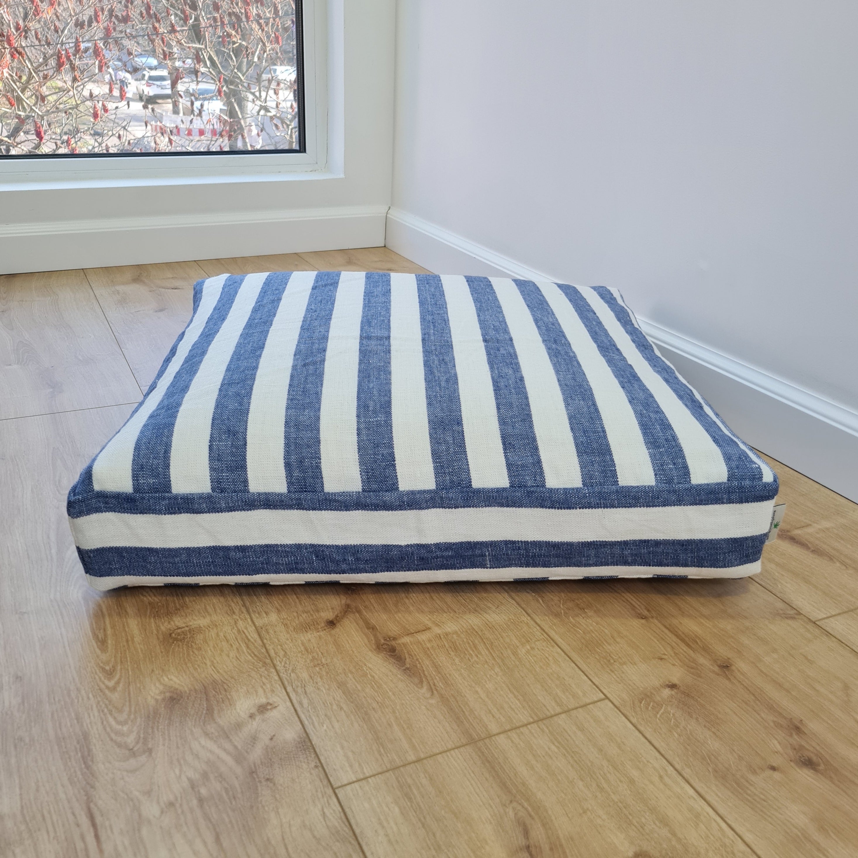 Hemp cushion with removable cover Hemp fiber filling in cotton fabric with linen cover Floor cushion custom made size