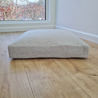 Hemp cushion with removable cover Hemp fiber filling in cotton fabric with linen cover Floor cushion custom made size