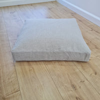 Hemp cushion with removable cover Hemp fiber filling in cotton fabric with linen cover Floor cushion custom made size