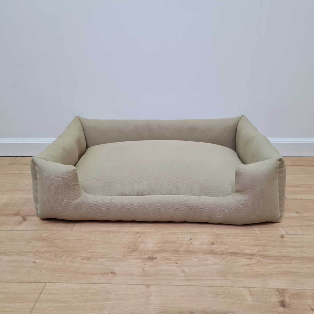 Natural Hemp Linen Dog Bed Olive Beige Linen Fabric filled organic Hemp Fiber filling - Pet Mat - house for cats dogs organic gift for dog