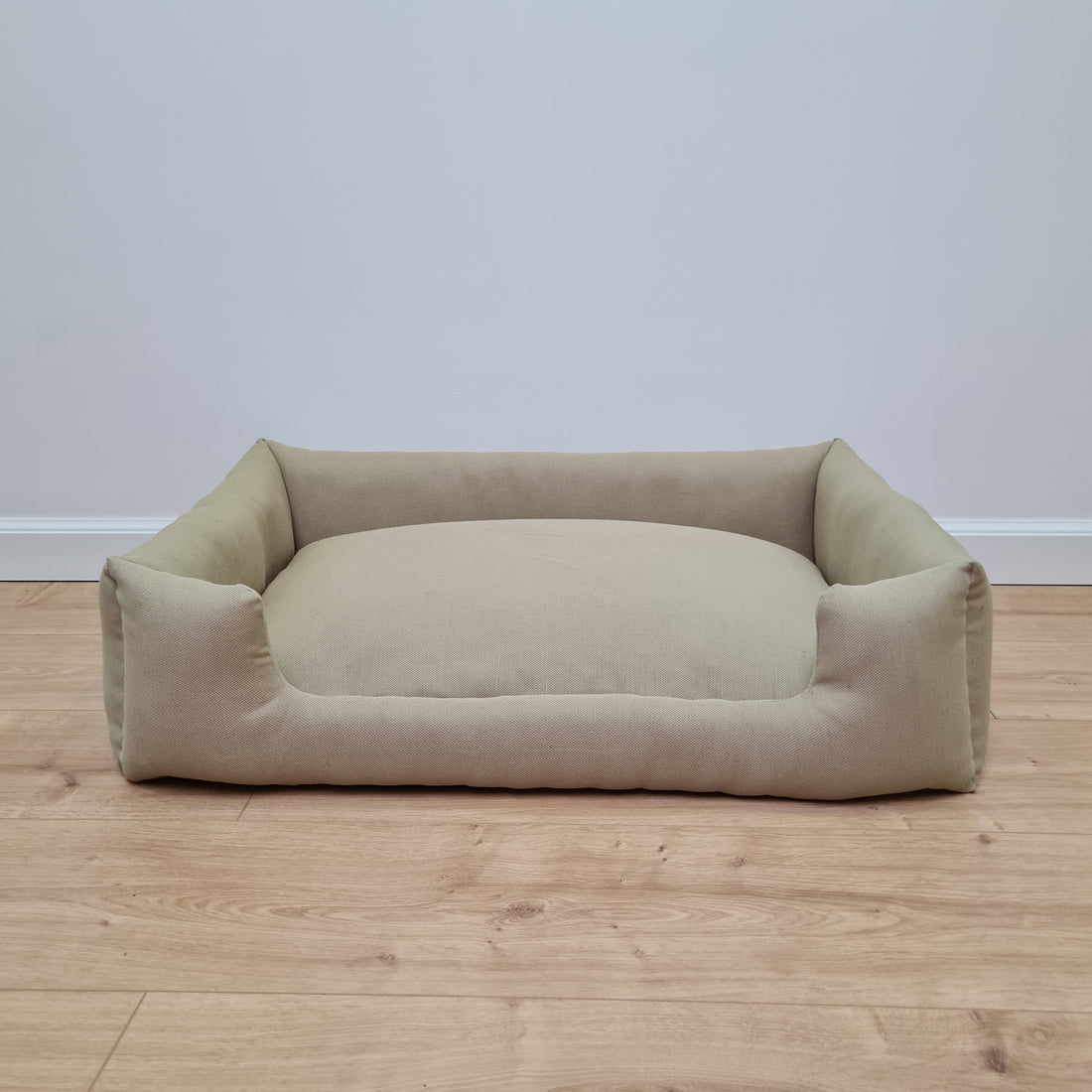 Natural Hemp Linen Dog Bed Olive Beige Linen Fabric filled organic Hemp Fiber filling - Pet Mat - house for cats dogs organic gift for dog