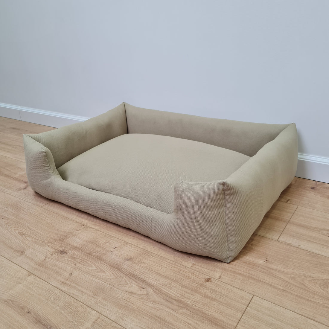 Natural Hemp Linen Dog Bed Olive Beige Linen Fabric filled organic Hemp Fiber filling - Pet Mat - house for cats dogs organic gift for dog