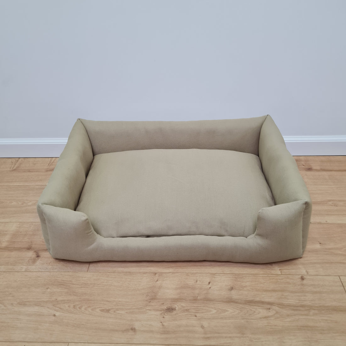 Natural Hemp Linen Dog Bed Olive Beige Linen Fabric filled organic Hemp Fiber filling - Pet Mat - house for cats dogs organic gift for dog