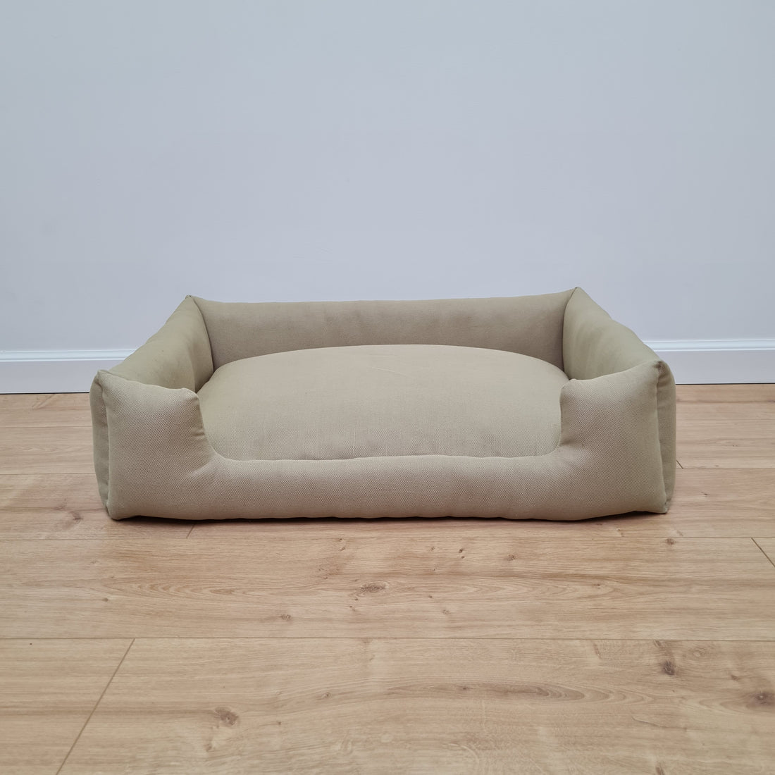 Natural Hemp Linen Dog Bed Olive Beige Linen Fabric filled organic Hemp Fiber filling - Pet Mat - house for cats dogs organic gift for dog