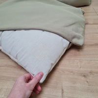 Natural Hemp Linen Dog Bed Olive Beige Linen Fabric filled organic Hemp Fiber filling - Pet Mat - house for cats dogs organic gift for dog