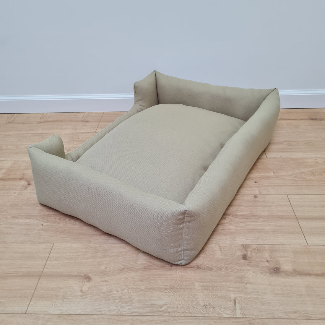 Natural Hemp Linen Dog Bed Olive Beige Linen Fabric filled organic Hemp Fiber filling - Pet Mat - house for cats dogs organic gift for dog