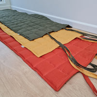 Hemp Yoga mat / Natural organic yoga mat rug/ hemp fiber in linen fabric / for Yoga studio pilates/Meditation / hand made/ Eco friendly