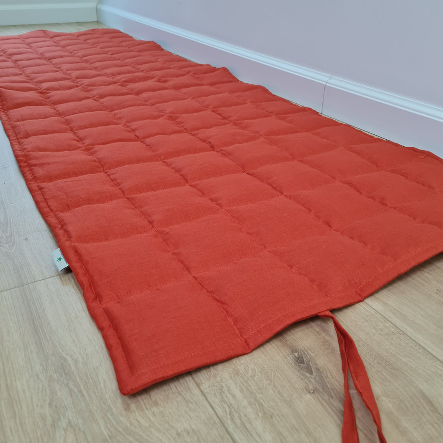 Hemp Yoga mat / Natural organic yoga mat rug/ hemp fiber in linen fabric / for Yoga studio pilates/Meditation / hand made/ Eco friendly