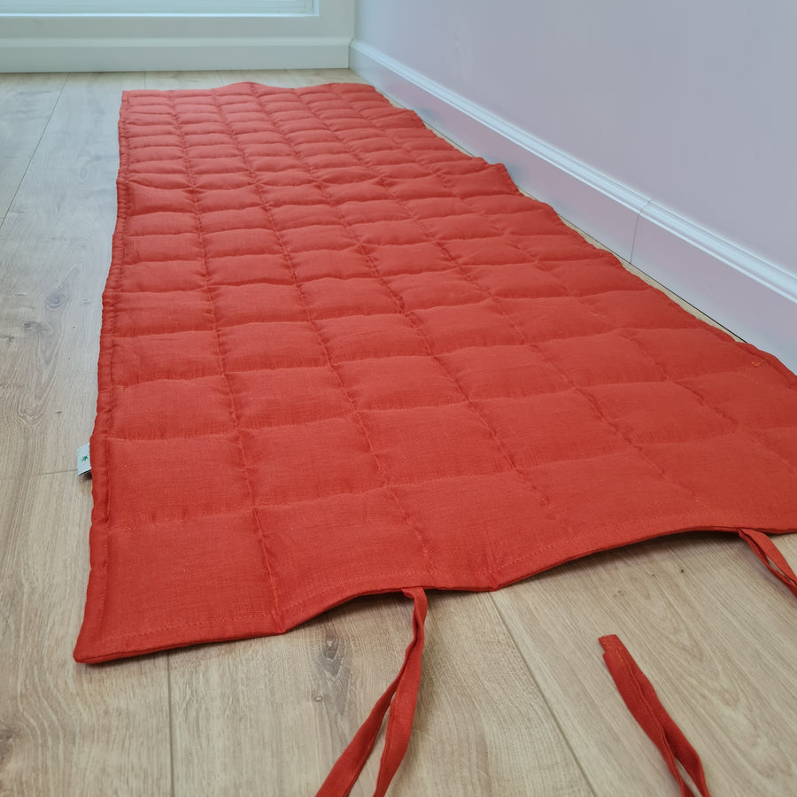 Hemp Yoga mat / Natural organic yoga mat rug/ hemp fiber in linen fabric / for Yoga studio pilates/Meditation / hand made/ Eco friendly