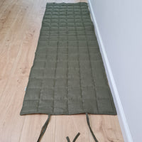 Hemp Yoga mat / Natural organic yoga mat rug/ hemp fiber in linen fabric / for Yoga studio pilates/Meditation / hand made/ Eco friendly