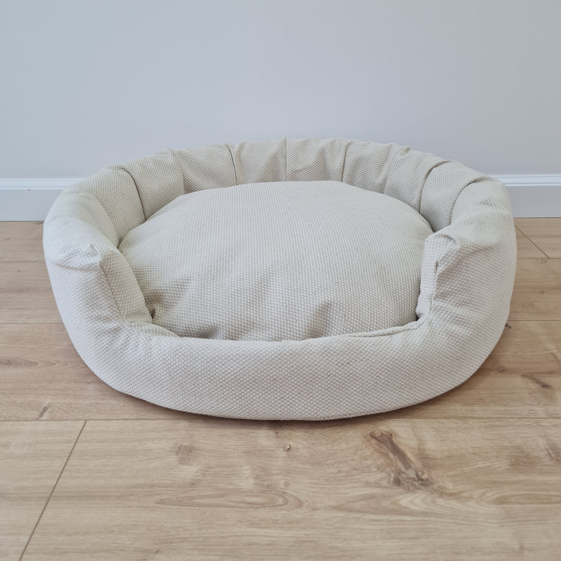 Unique Round Hemp Linen Pet Bed Cot with Removable Washable Natural Non-dyed Linen Cover Filled Organic Hemp Fiber house eco-friendly Gift
