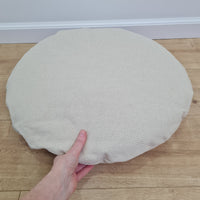 Unique Round Hemp Linen Pet Bed Cot with Removable Washable Natural Non-dyed Linen Cover Filled Organic Hemp Fiber house eco-friendly Gift
