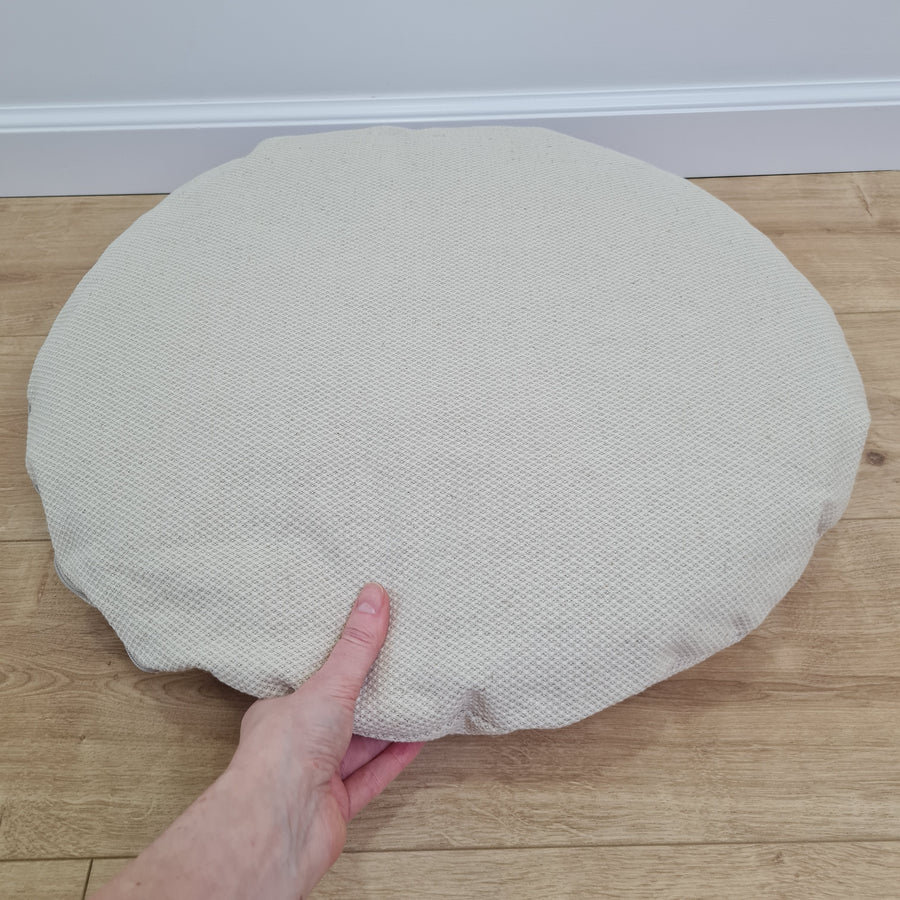 Unique Round Hemp Linen Pet Bed Cot with Removable Washable Natural Non-dyed Linen Cover Filled Organic Hemp Fiber house eco-friendly Gift