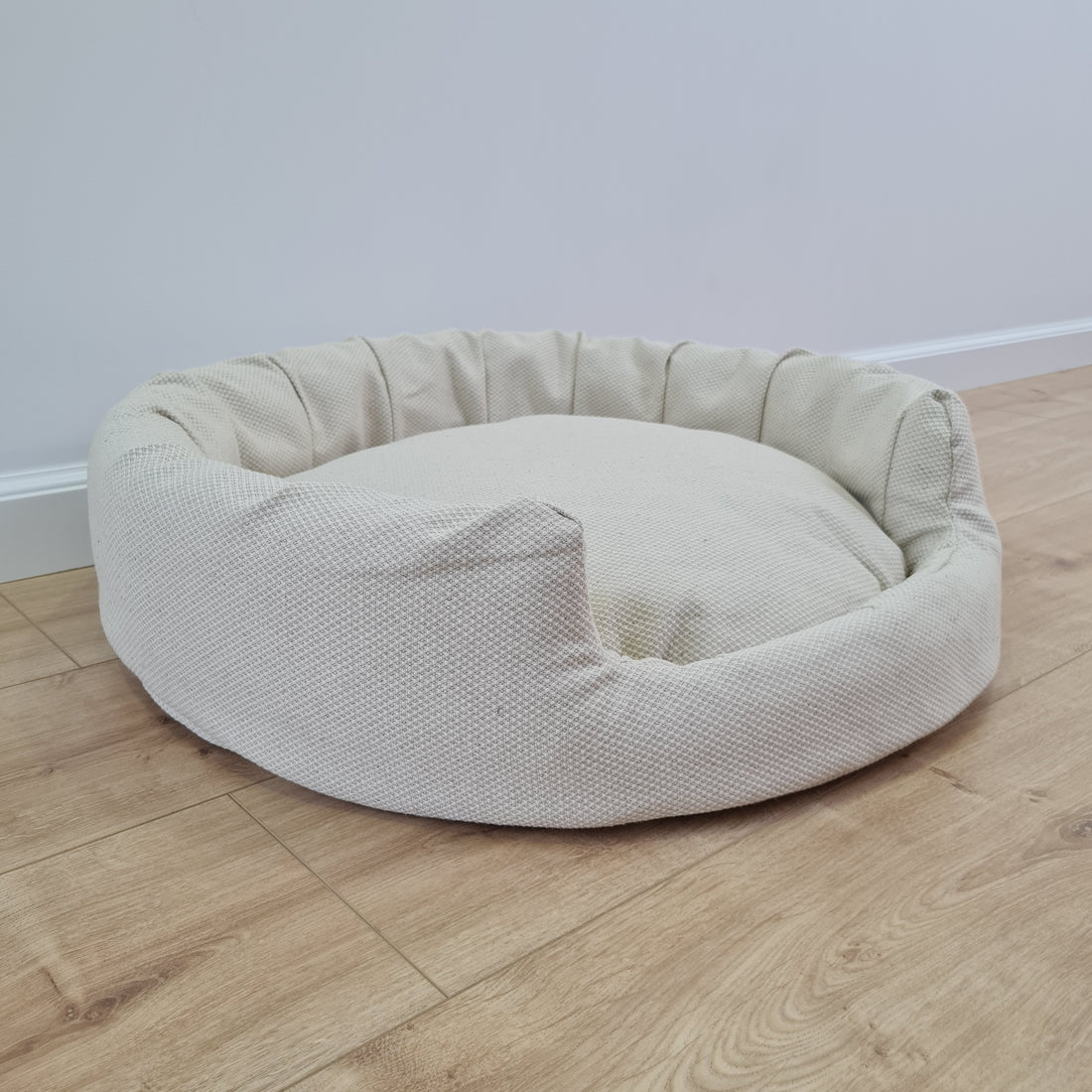 Unique Round Hemp Linen Pet Bed Cot with Removable Washable Natural Non-dyed Linen Cover Filled Organic Hemp Fiber house eco-friendly Gift