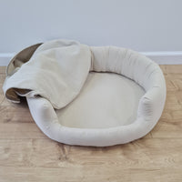 Unique Round Hemp Linen Pet Bed Cot with Removable Washable Natural Non-dyed Linen Cover Filled Organic Hemp Fiber house eco-friendly Gift