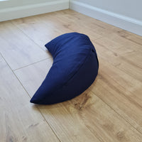 Cotton Meditation Cresсent cushion filled with buckwheat hulls