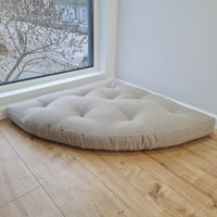 Hemp Reading nook cushion Hemp fiber in non-dyed linen fabric / Floor cushion / Window cushion custom made size