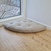 Hemp Reading nook cushion Hemp fiber in non-dyed linen fabric / Floor cushion / Window cushion custom made size