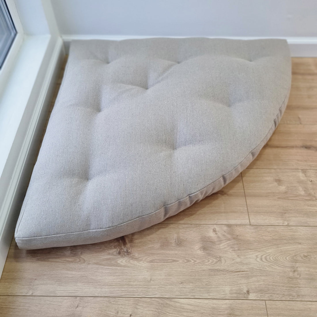 Hemp Reading nook cushion Hemp fiber in non-dyed linen fabric / Floor cushion / Window cushion custom made size