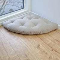 Hemp Reading nook cushion Hemp fiber in non-dyed linen fabric / Floor cushion / Window cushion custom made size
