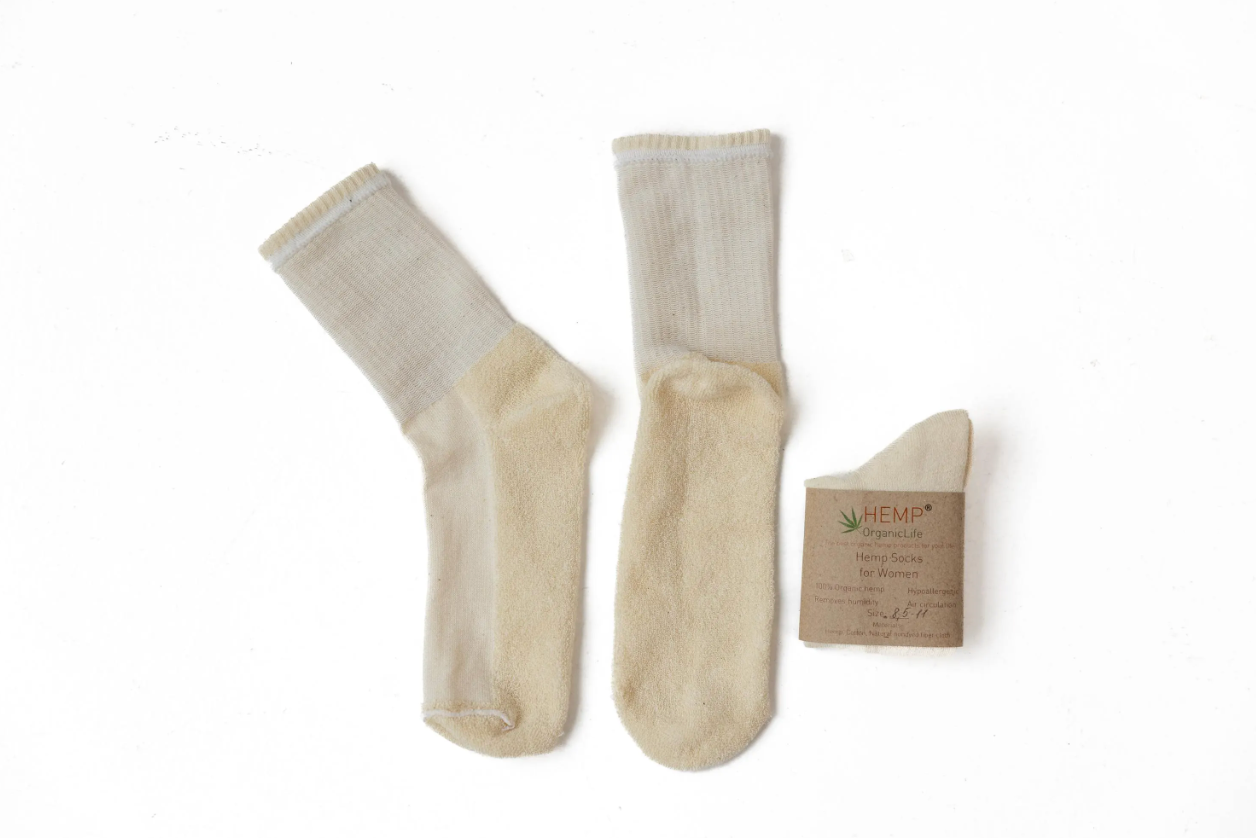 Hemp Socks Set 6+1 Pairs | Natural Eco Socks for Men & Women | Breathable Hemp Fiber | Weekly Socks Bundle + Free Pair