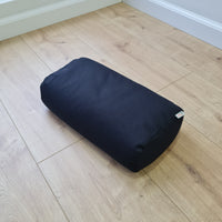 Cotton Bolster filled organic Buckwheat hulls yoga pillow Meditation pillow natural non dyed cotton fabric