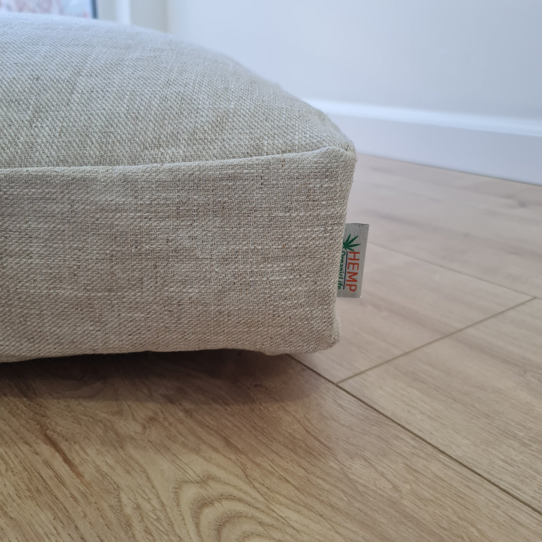 Hemp cushion with removable cover Hemp fiber filling in cotton fabric with linen cover Floor cushion custom made size