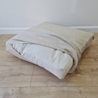 Hemp cushion with removable cover Hemp fiber filling in cotton fabric with linen cover Floor cushion custom made size