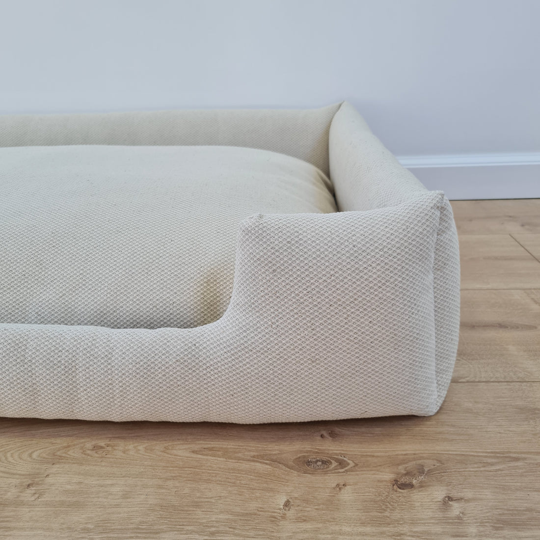 Natural Hemp Linen Dog Bed Beige Linen Fabric filled organic Hemp Fiber filling - Pet Mat - house for cats dogs organic gift for dog