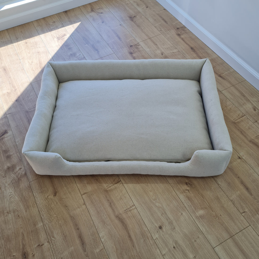 Natural Hemp Linen Dog Bed Beige Linen Fabric filled organic Hemp Fiber filling - Pet Mat - house for cats dogs organic gift for dog