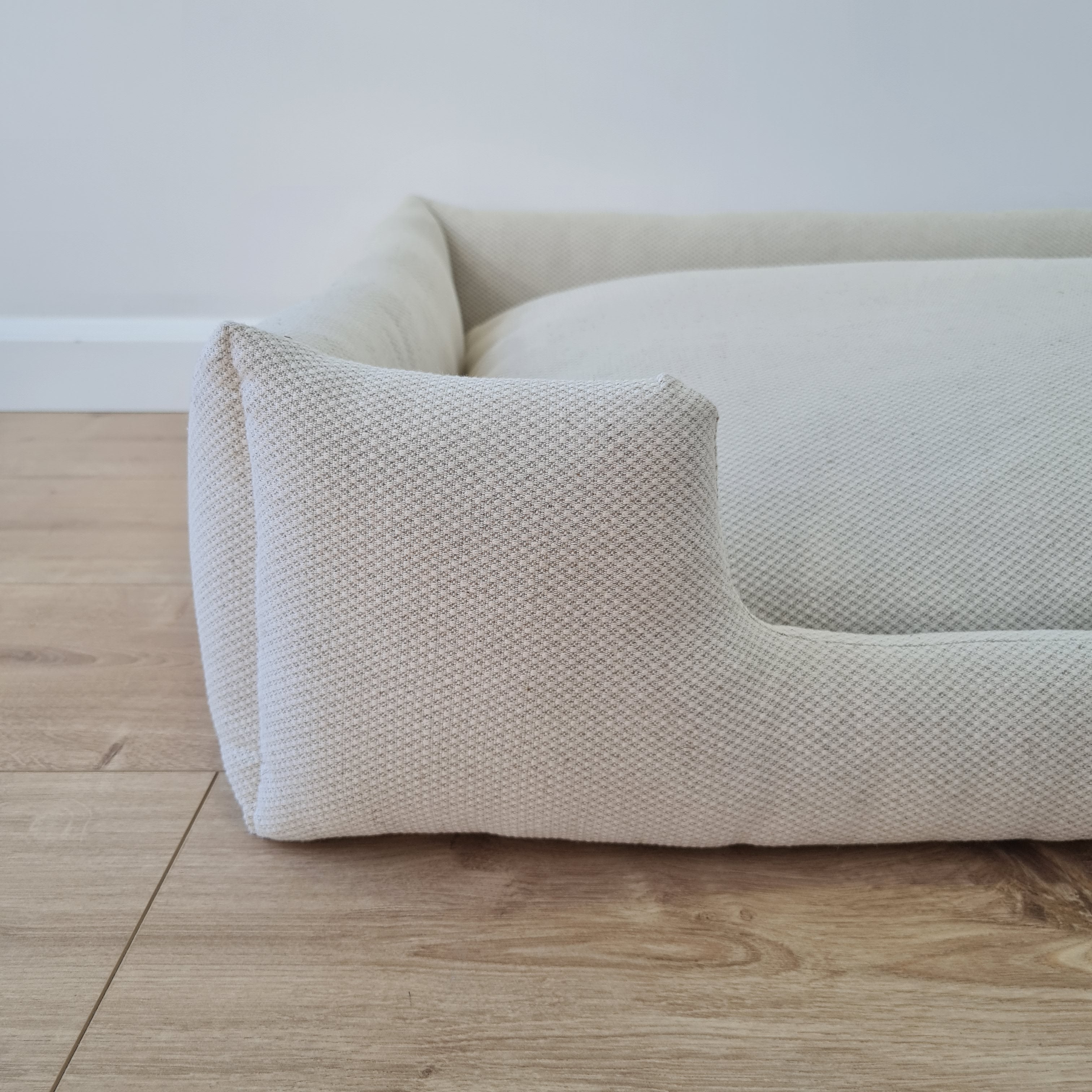 Natural Hemp Linen Dog Bed Beige Linen Fabric filled organic Hemp Fiber filling - Pet Mat - house for cats dogs organic gift for dog